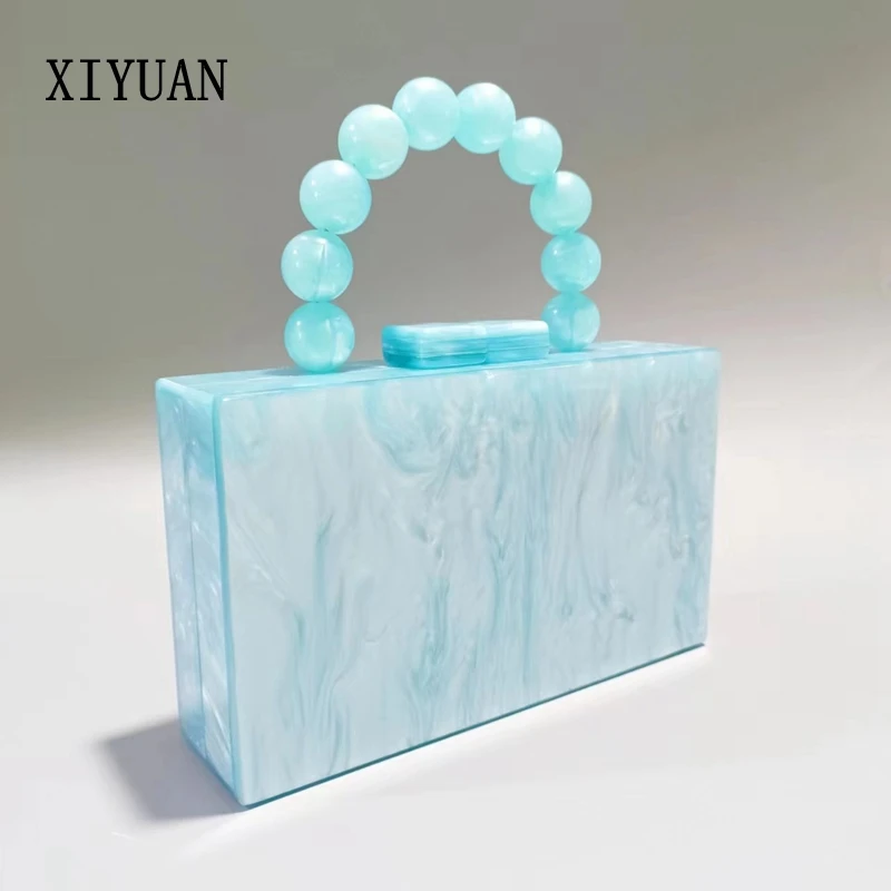 XIYUAN Women Acrylic Evening Clutch Bags For Wedding Party Ladies Luxury Boutique Green Purse And Handbags Designer High Quality