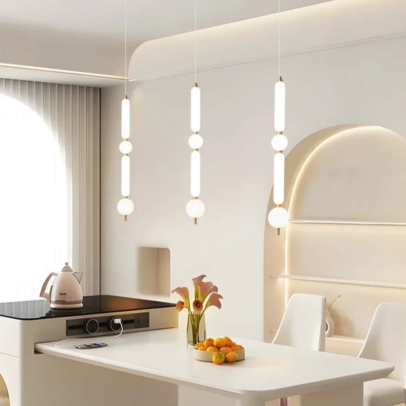 Italy Creative Necklace String LED Pendant Lamp Attic Living Room Restaurant Bedroom Bar Designer Chandelier Home Decor Lighting
