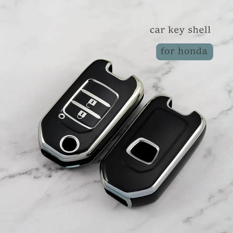 TPU Car Key Case Shell Cover Fob for Honda Civic HRV CRV XRV CR-V Crider Odyssey Pilot Fit Accord Protector Accessories
