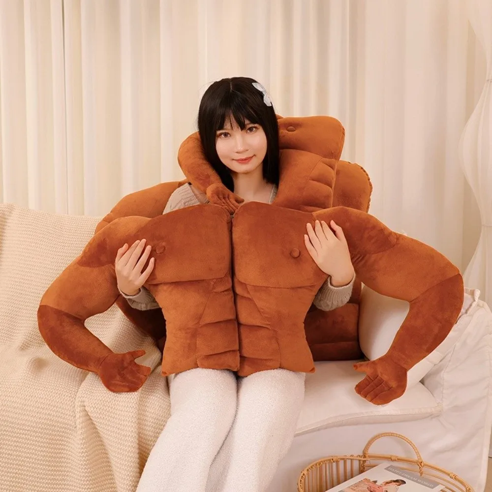 Creative Arm Pillow Hunky Chest Cuddle Pillow Boyfriend Pillow Throw Pillow PP Filling Partner Pillow Sleep Cushion