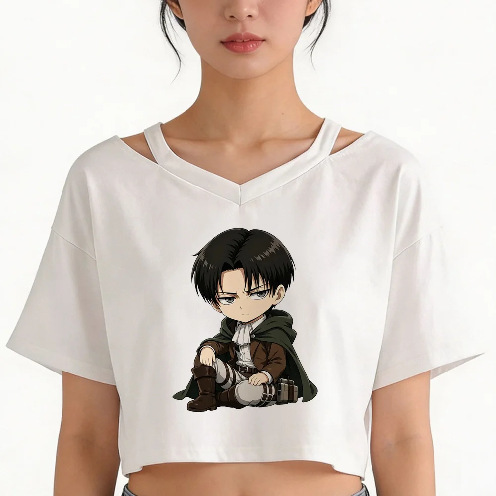 Attack on Titan cropped top teen cheap japan gothic korean fashion y2k t-shirt 2000s cute korean fashion baddie dollette