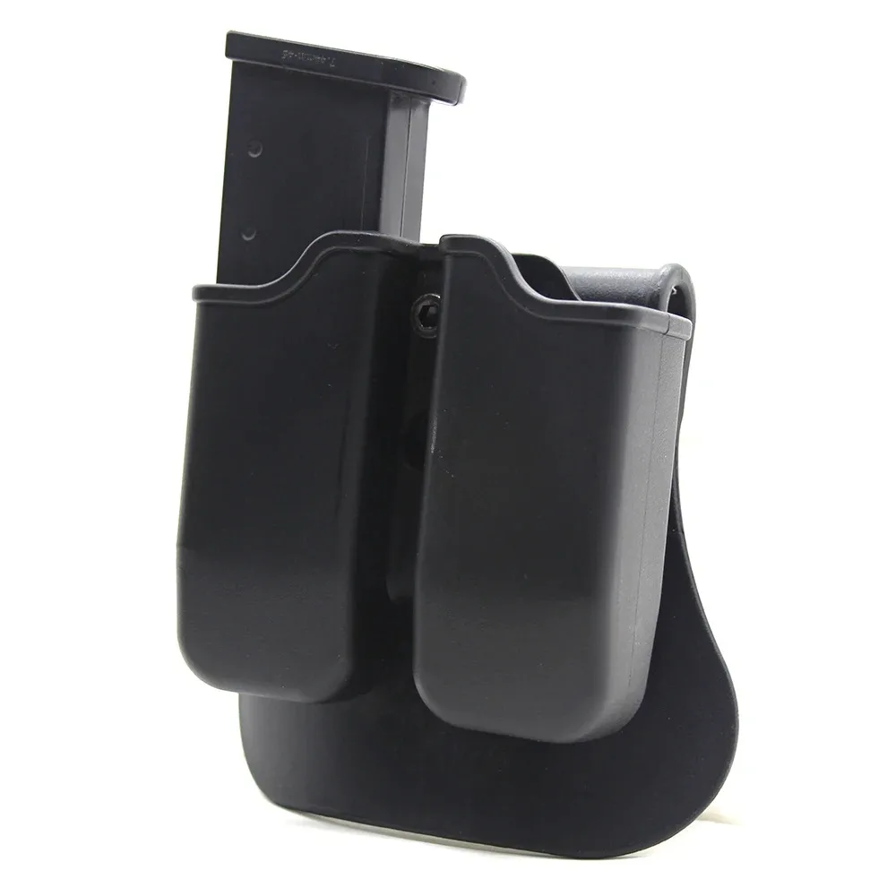 Tactical Pistol Double Magazine Pouch 9mm Mag Holder Carrier for Glock 17 19,M9 92,9mm .40 Cal airsoft hunting accessory