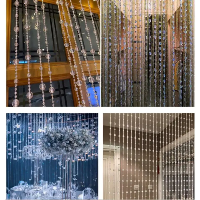 

5kgs Rhinestone String Crystal Bead Curtain Wedding Decoration Accessories Home Garden Diy Pathfinding Stage Ceiling Decoration