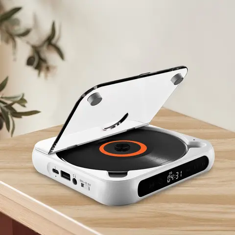 블루투스 호환 CD 플레이어 LCD 화면 자동차 CD 플레이어 A-B 반복 1200 MAh 배터리 친구 가족 학생을위한 선물 핫 세일 미니