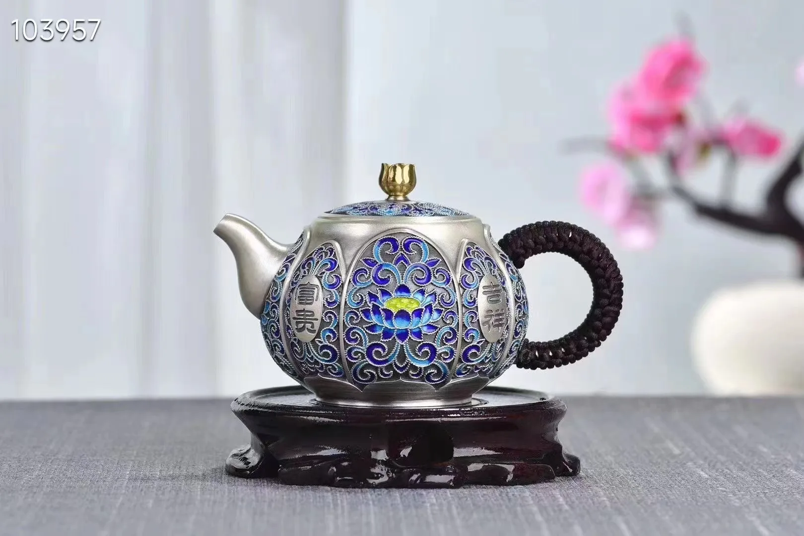 Chinese Culture Filigree Silver Tea Set with Customizable Teapot and Tea Cup Design Guangdong Origin Unisex