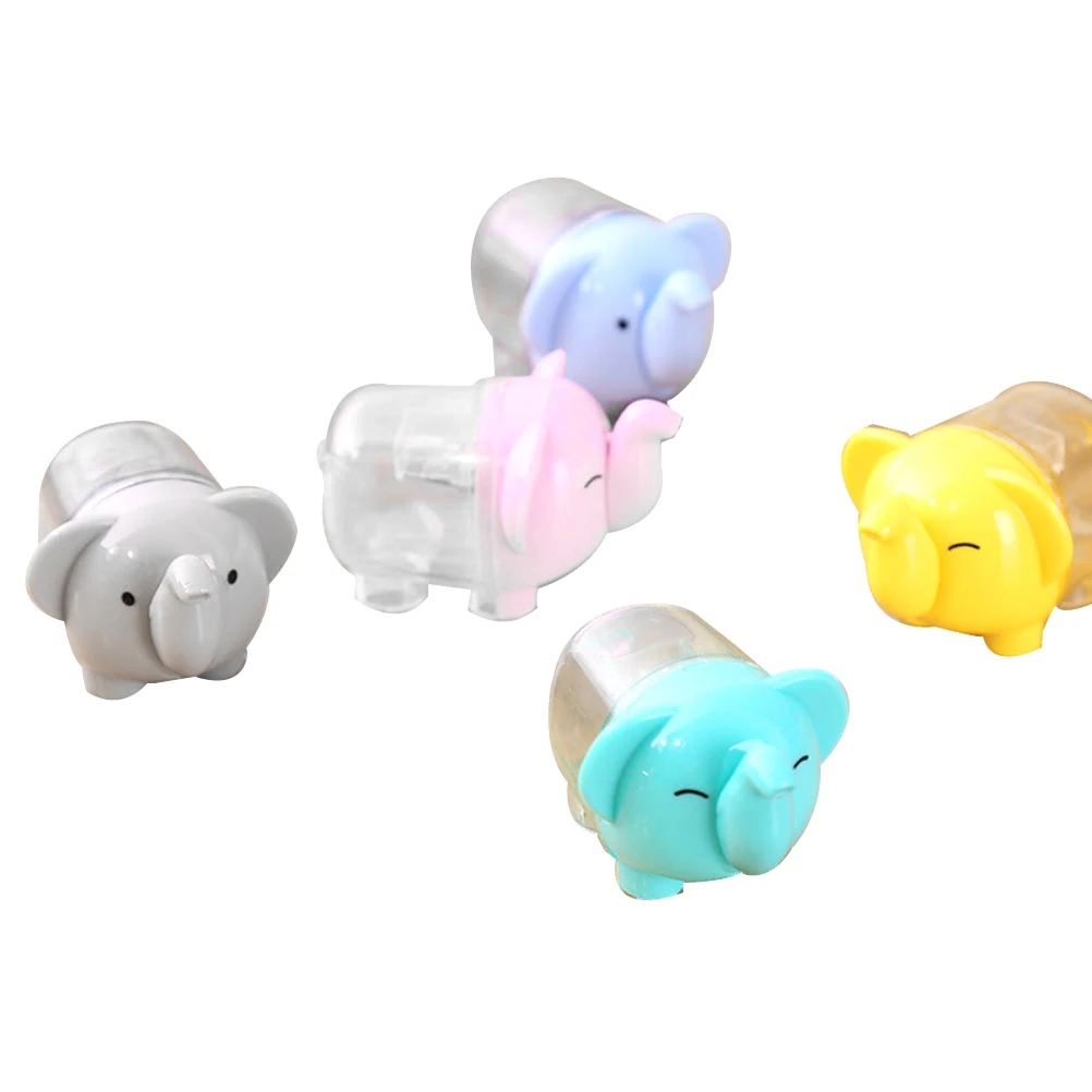 

10pcs Plastic Cartoon Elephant Pencil Sharpener Students Stationery Supplies for Kids Children (Mixed Color)