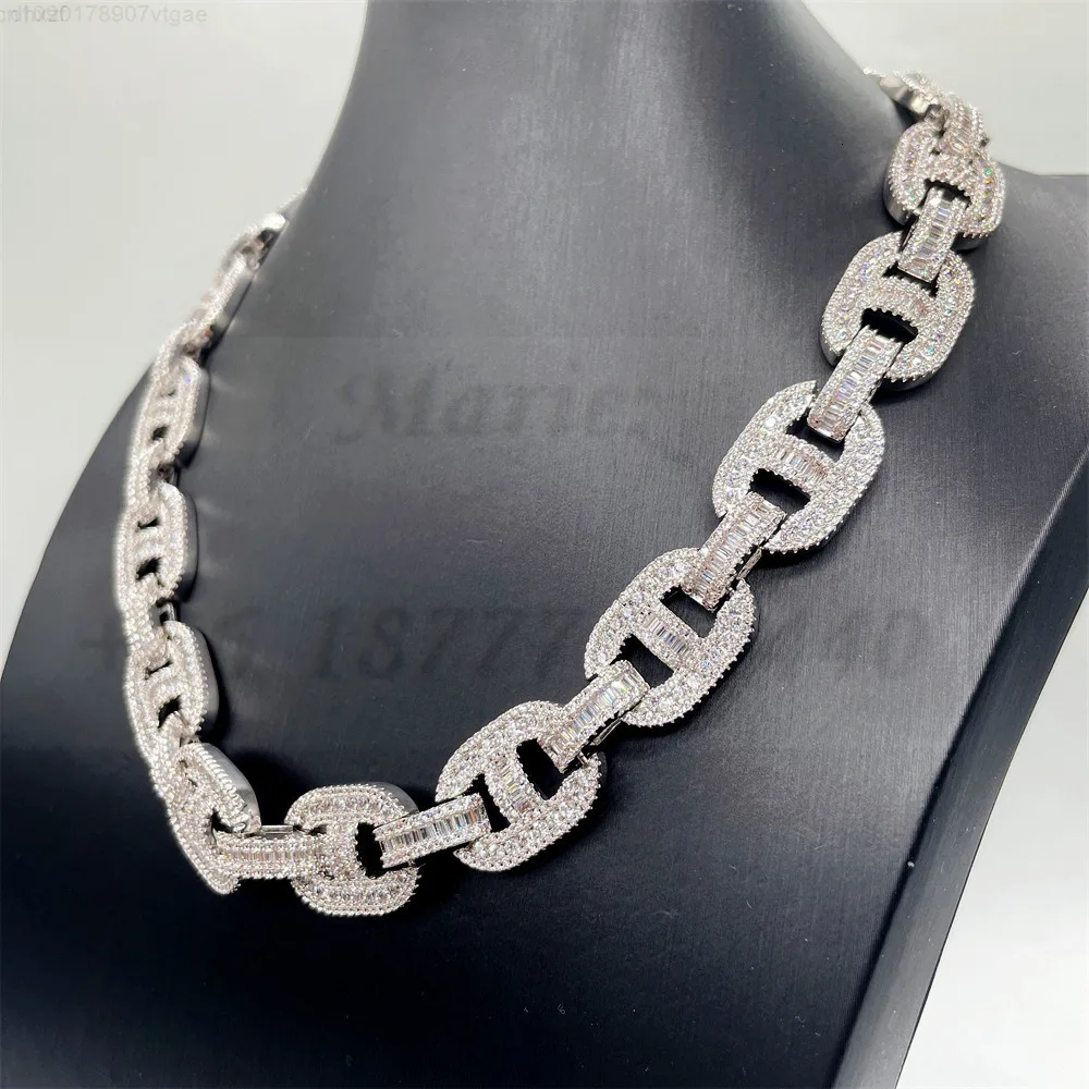 

Manufacturer S925 Custom Jewelry 18k Gold Plated Iced Out Moissanite Diamond Cuban Chain Necklace Men Women Cuban Link Necklace