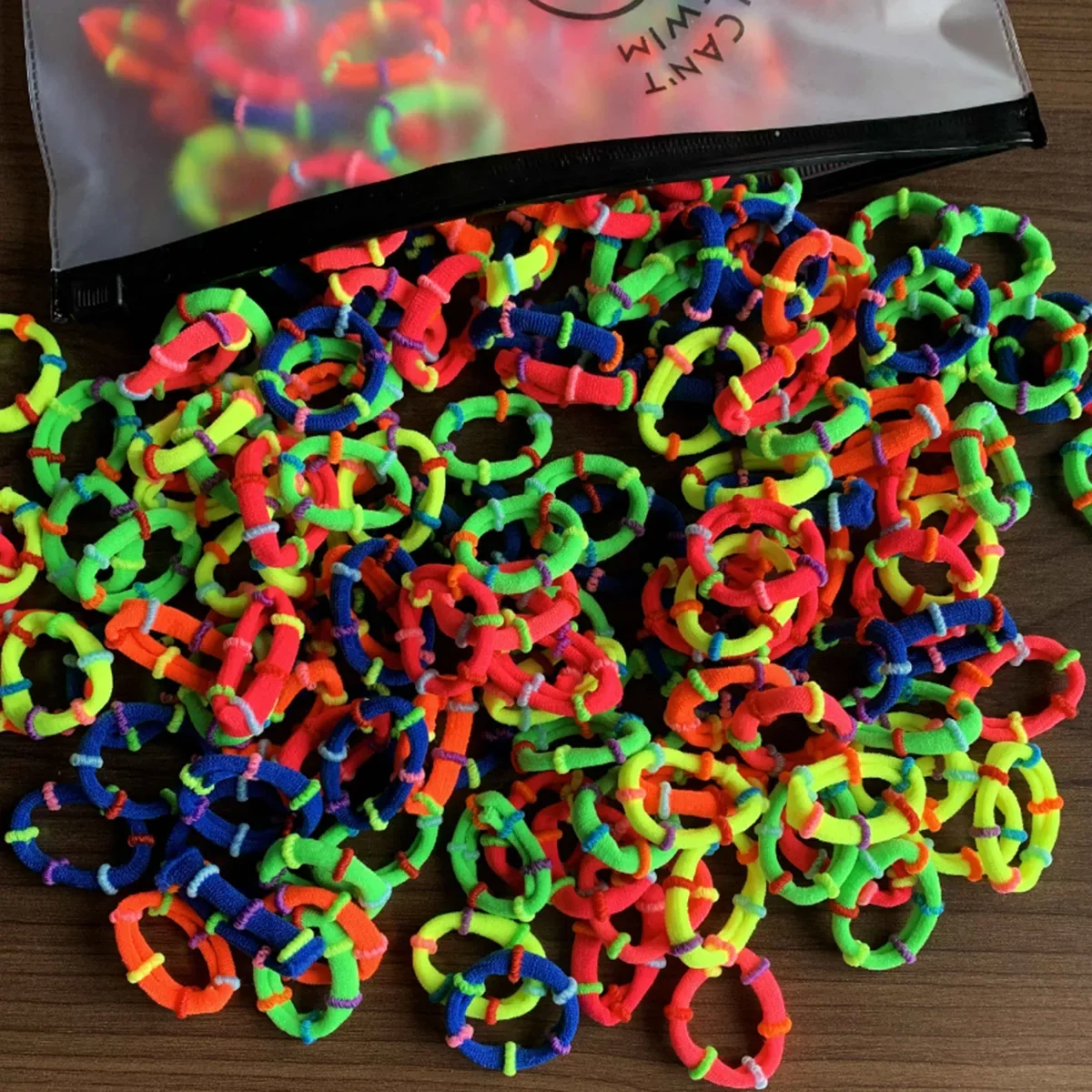 50/100 Stück Haarbänder für Kinder, buntes Nylon, Scrunchie, Haargummis, Gummiband, Kinder, elastisches Haar, Meilen-Zubehör