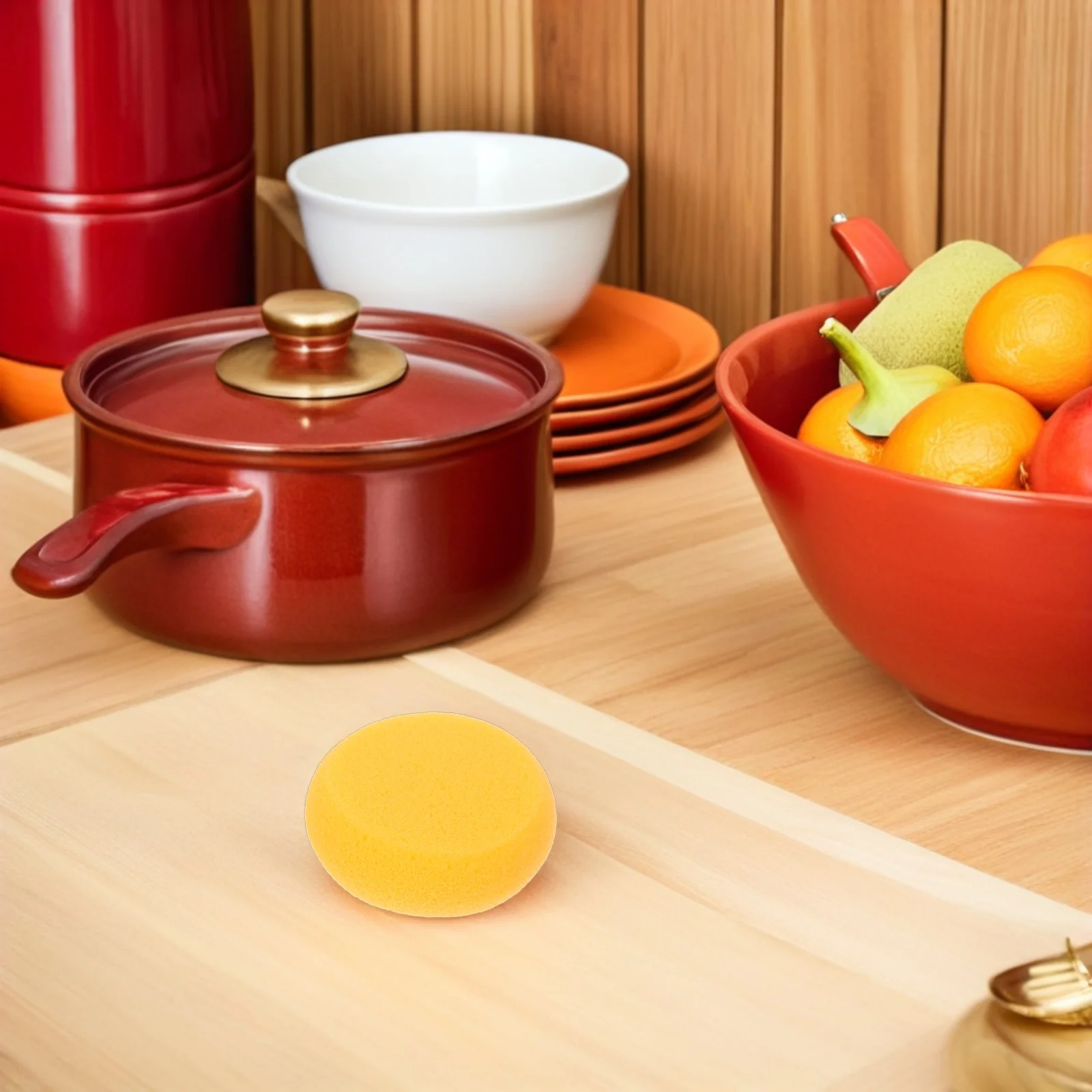 

20pcs Cleaning Honeycomb Sponge Highly Absorbent Reusable Round Scrubber For Kitchen Bathroom Cars Dual-Sided Dish Washing