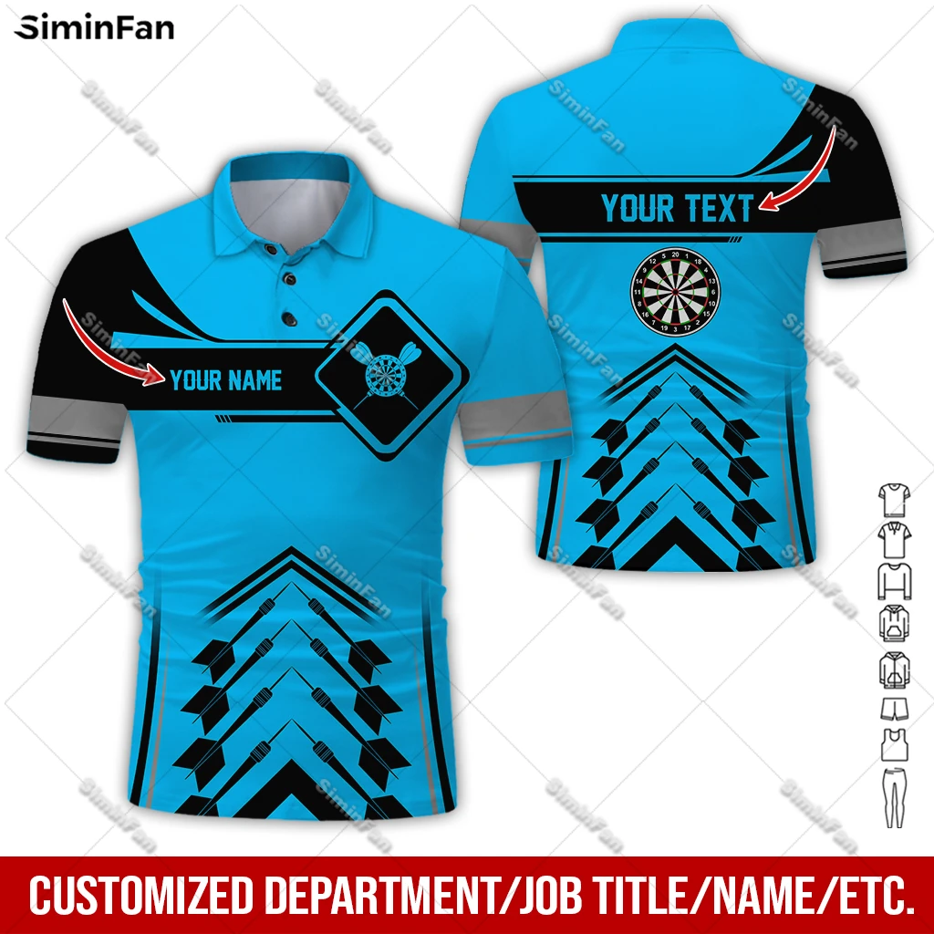 Custom Name Colorful Darts Team Mens Polo Shirts 3D Printed Male Short Sleeve Lapel Tee Summer Sporty Tennis Tshirt Female Top-3