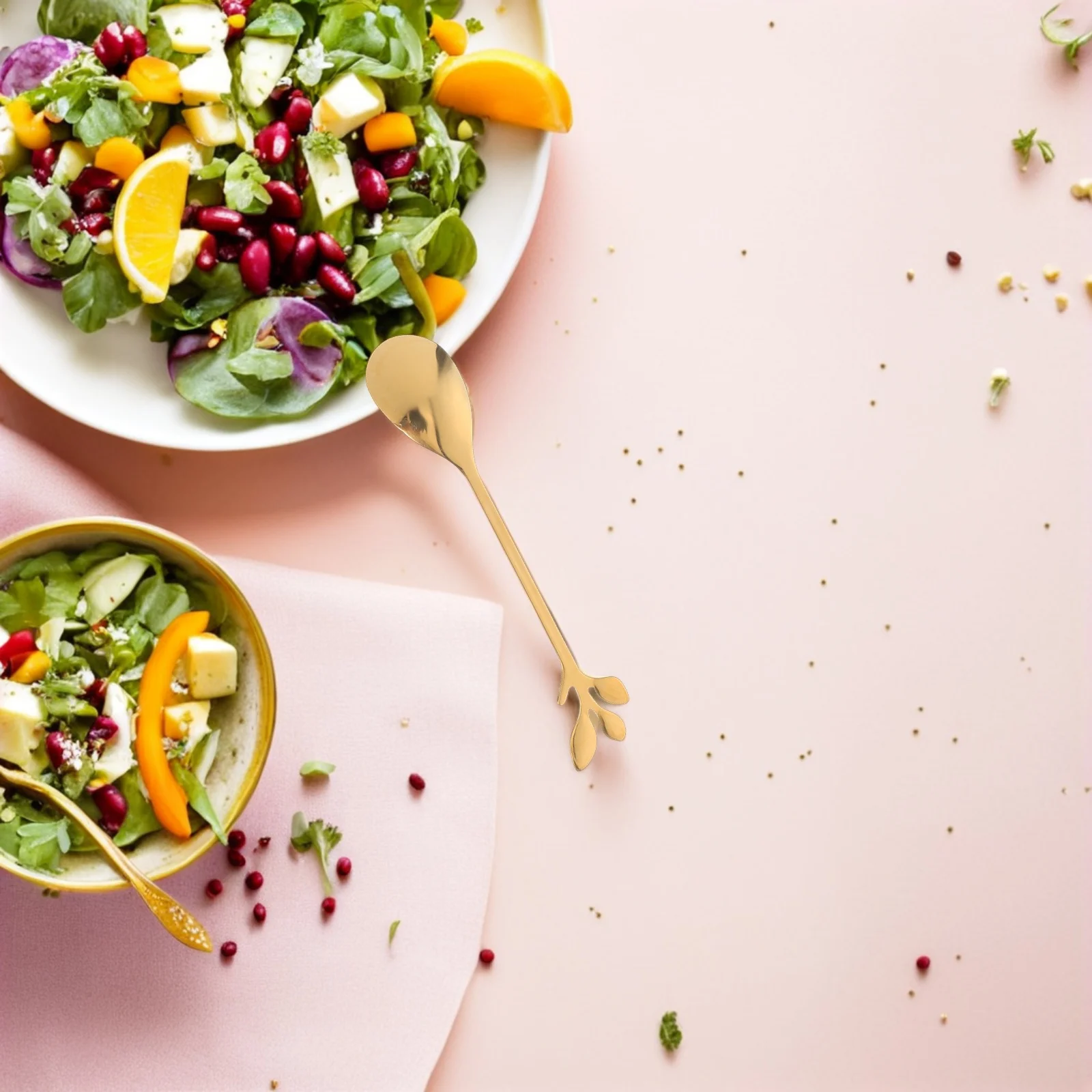 

15Pcs Leaf Shape Stainless Steel Stirring Spoons for Coffee Tea Honey Small Mixing Spoons Small Stainless Steel Spoon