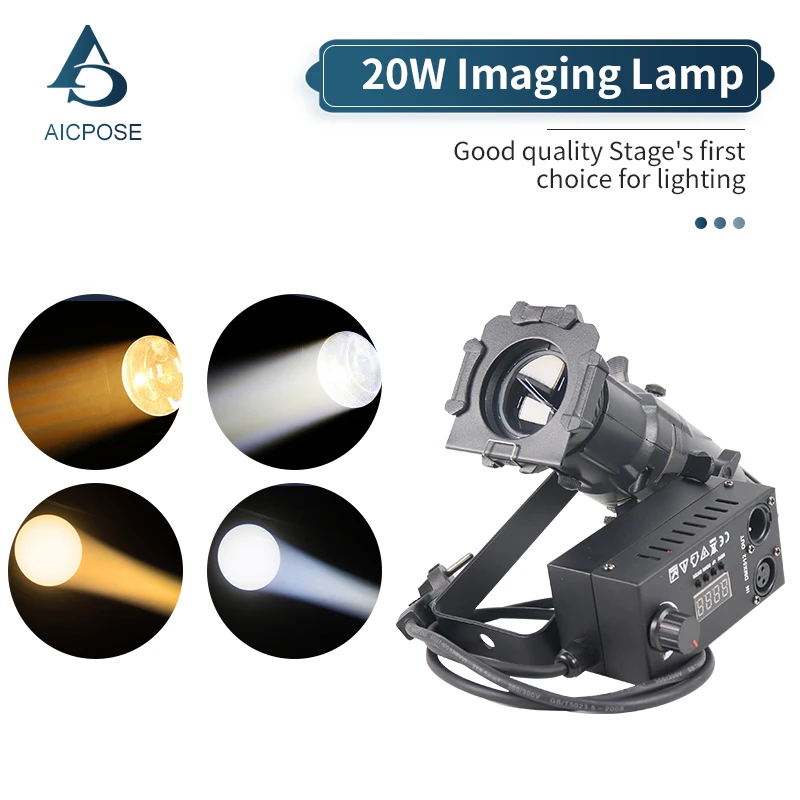 Imagem -05 - Led 20w Mini Perfil Spot Light Lipsoidal Zoom Lâmpada de Imagem ww cw 2in1 Dmx para Teatro Auto Mostrar Iluminação Palco