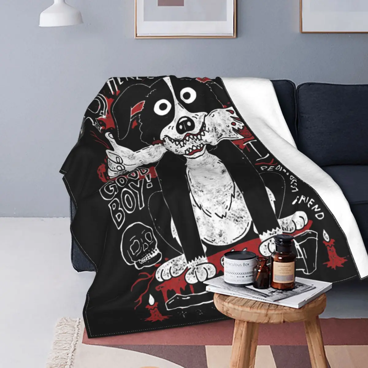 Mr. Pickles Blankets Fleece Adultswim Evil Satan Dog TV Soft Throw Blankets for Home Couch Bedroom Quilt