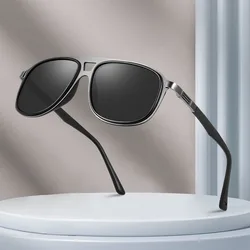 CRIXALIS Vintege Pilot Polarized for Men Fashion Trend Punk Rock Sun Glasses Male Outdoor Travel Driving Shades UV Protection