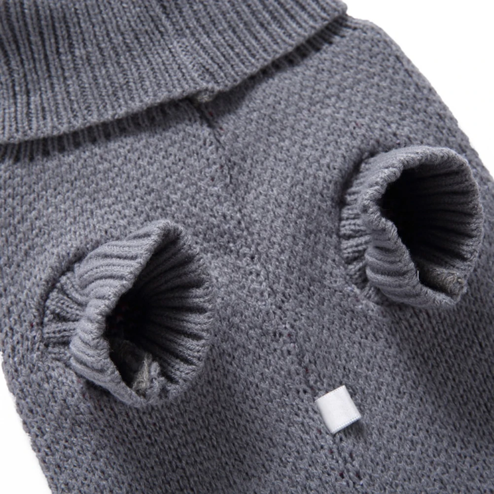 

Dog Sweater Festive Clothing Winter Pet Festive Clothing Knitted Turtleneck Christmas Puppy Warm Thick Long Lasting Use