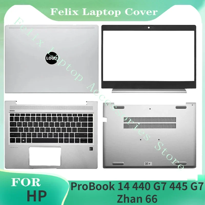 

NEW Original For HP ProBook 14 440 G7 445 G7 Zhan 66 Laptop LCD Back Cover/Front Bezel/Palmrest Upper Case/Bottom Case Silver