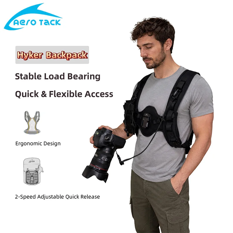 12L Hyker Waterproof DSLR Camera Backpack with Dual Shoulder Straps and Lens Insert Bag for Mirrorless Cameras