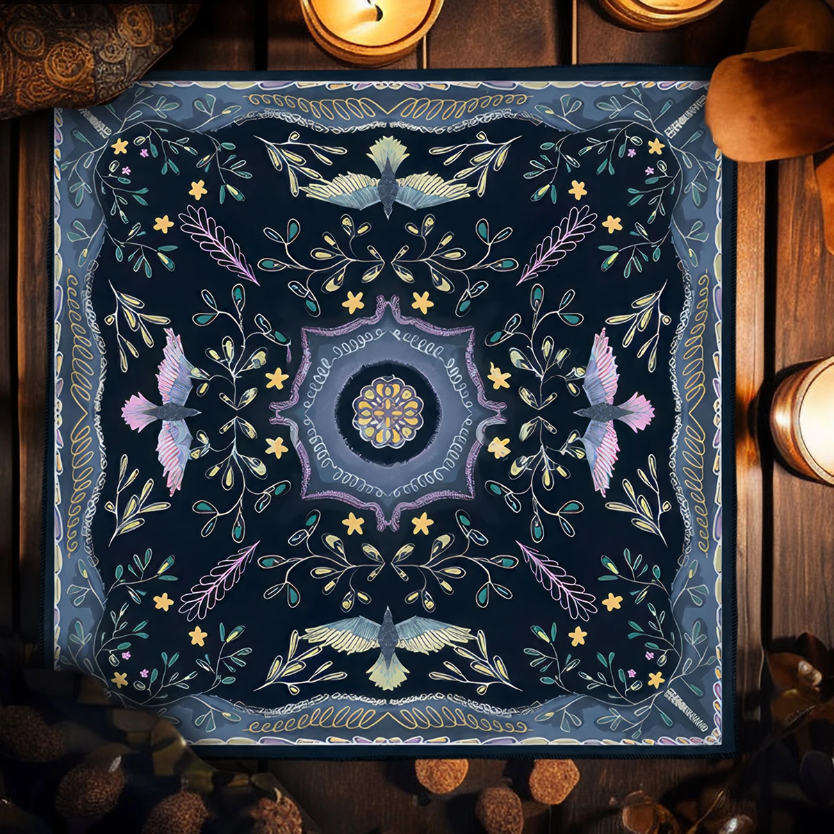 Hecate déesse Tarot nappe Tarot propagation sorcière autel tissu pour les lectures de Tarot Divination pendule rituel tapis jeu de société Pad