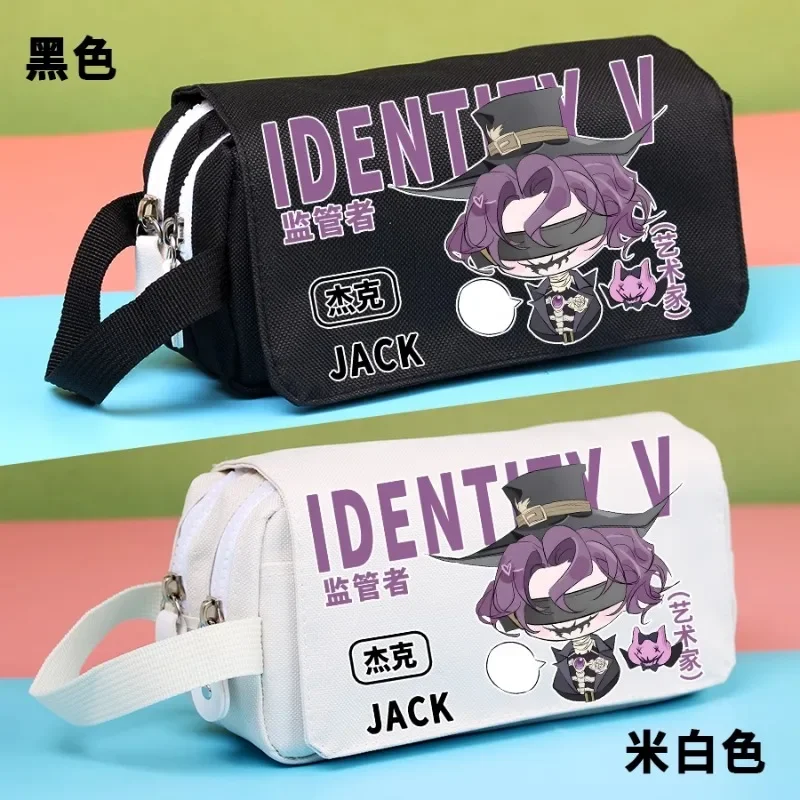 Juego de Anime Identity para niños, juego de Anime, cartas, graves, Keeper, feasster, buscador, Batter, Etc. Estuche de almacenamiento de lona Simple Unisex, estuche de lápices, regalo