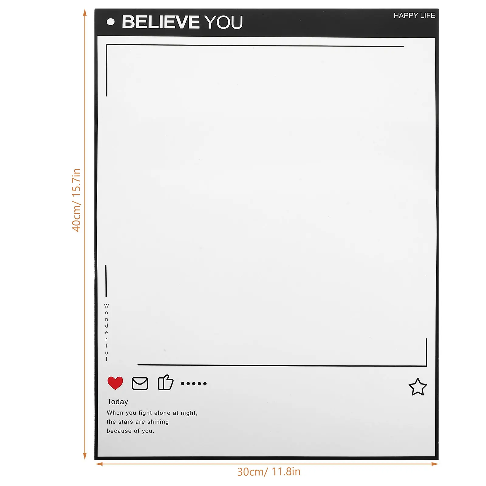 Whiteboard Dry Erase Office Halloween Christmas Fridge Magnetic Board Magnetic Wall Board Dry Erase Magnet Board 1Sheet