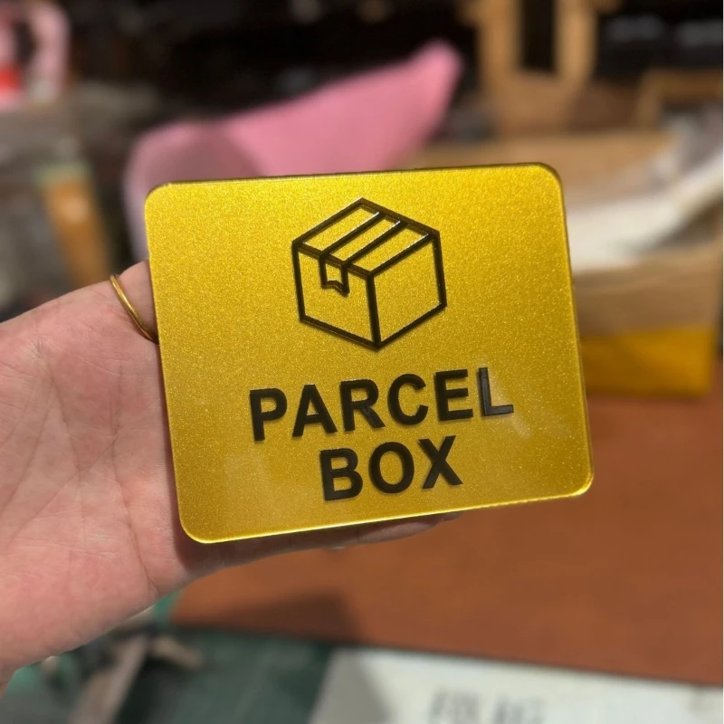 Acrylic signage parcel box reminder sign location marker luggage indicator logistics label self-adhesive wall sticker