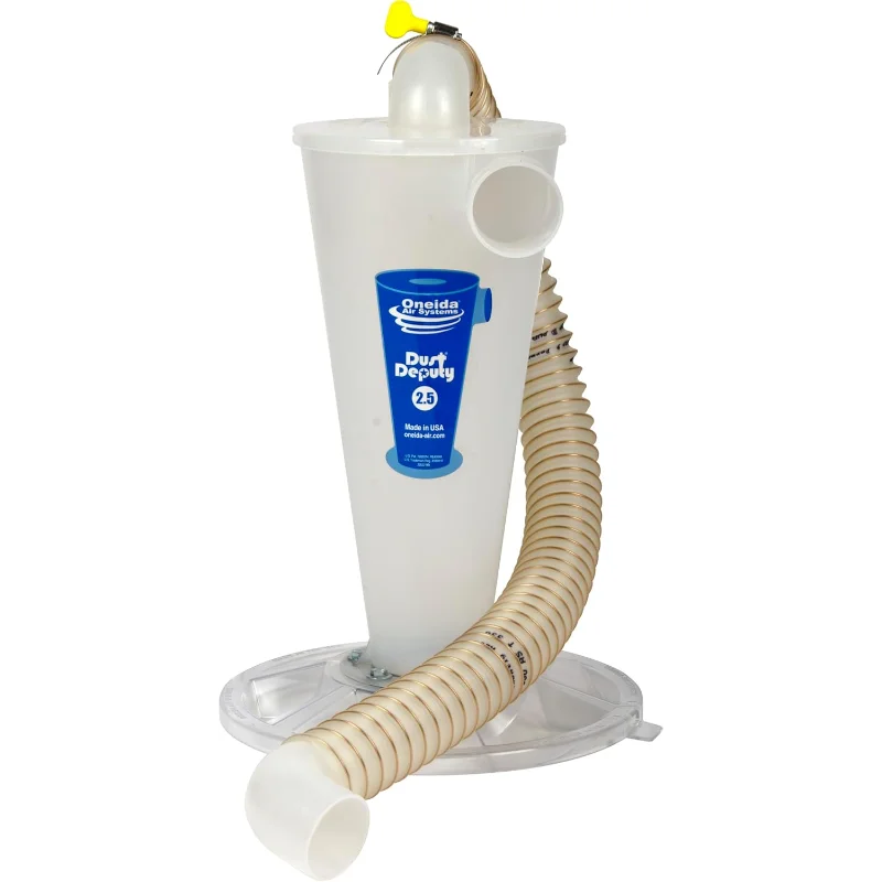 

Oneida Air Systems Dust Deputy 2.5 Plus Cyclone Separator XL: Highest CFM Collector for Wet/Dry Shop Vacuums with Lid