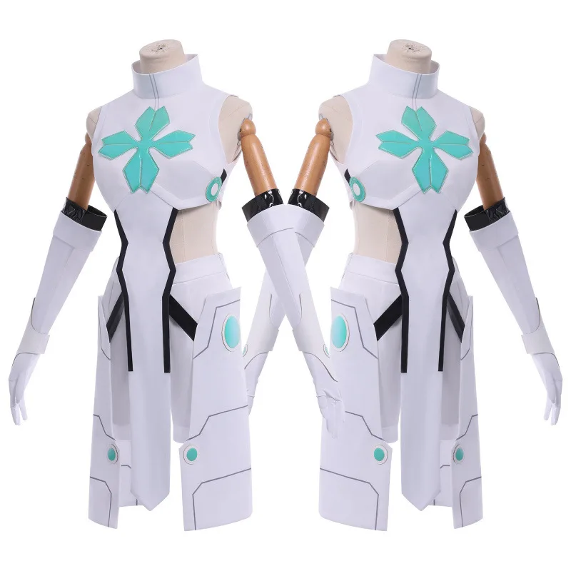 

Game TO BE HERO X Lucky Cyan Cosplay Costume Personalized White Short Top Uniform Woman Sexy Carnival Halloween Suit