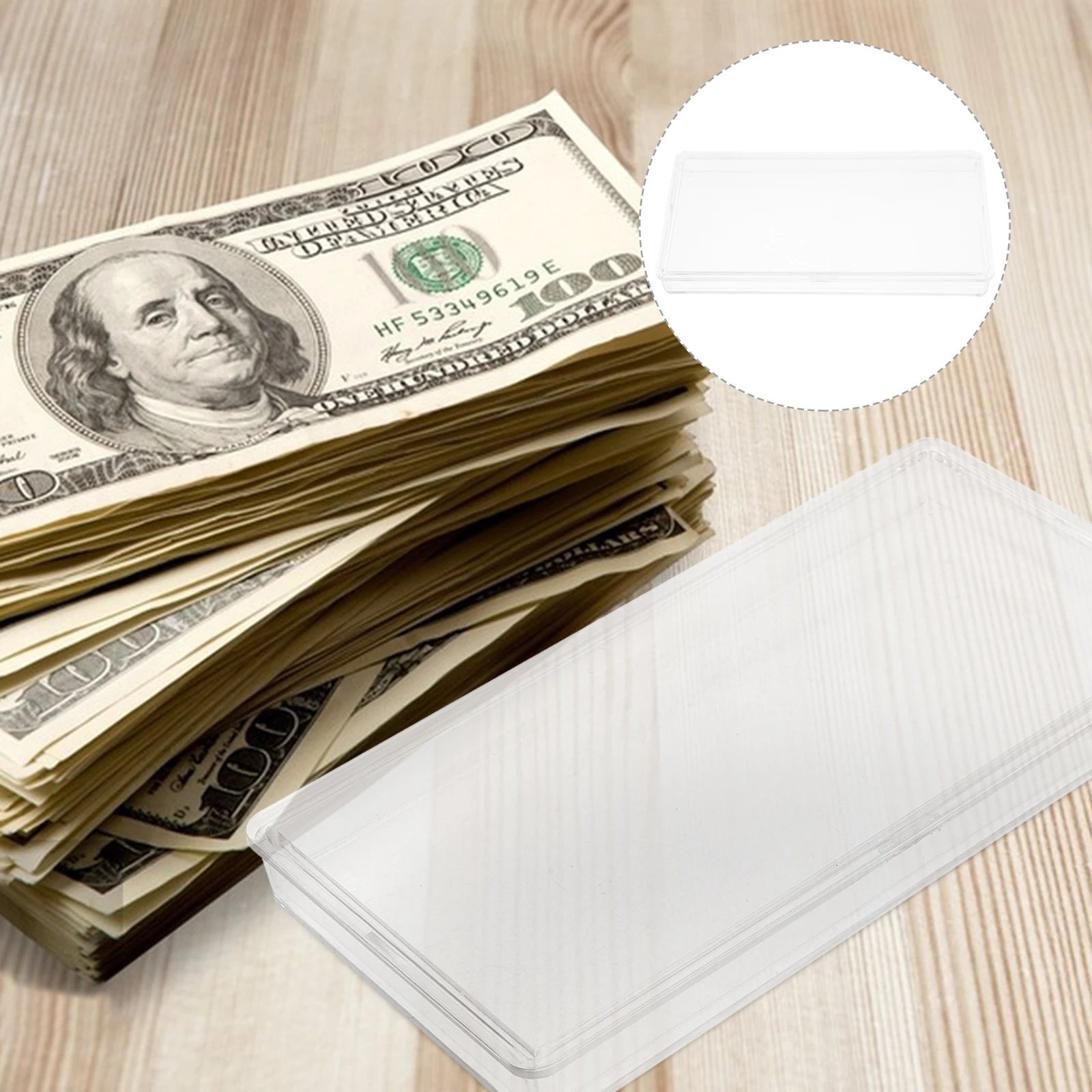 

Plastic Banknote Holder Case For Currency Collection Dust-Proof Organizer Commemorative Money Storage Box Paper Money