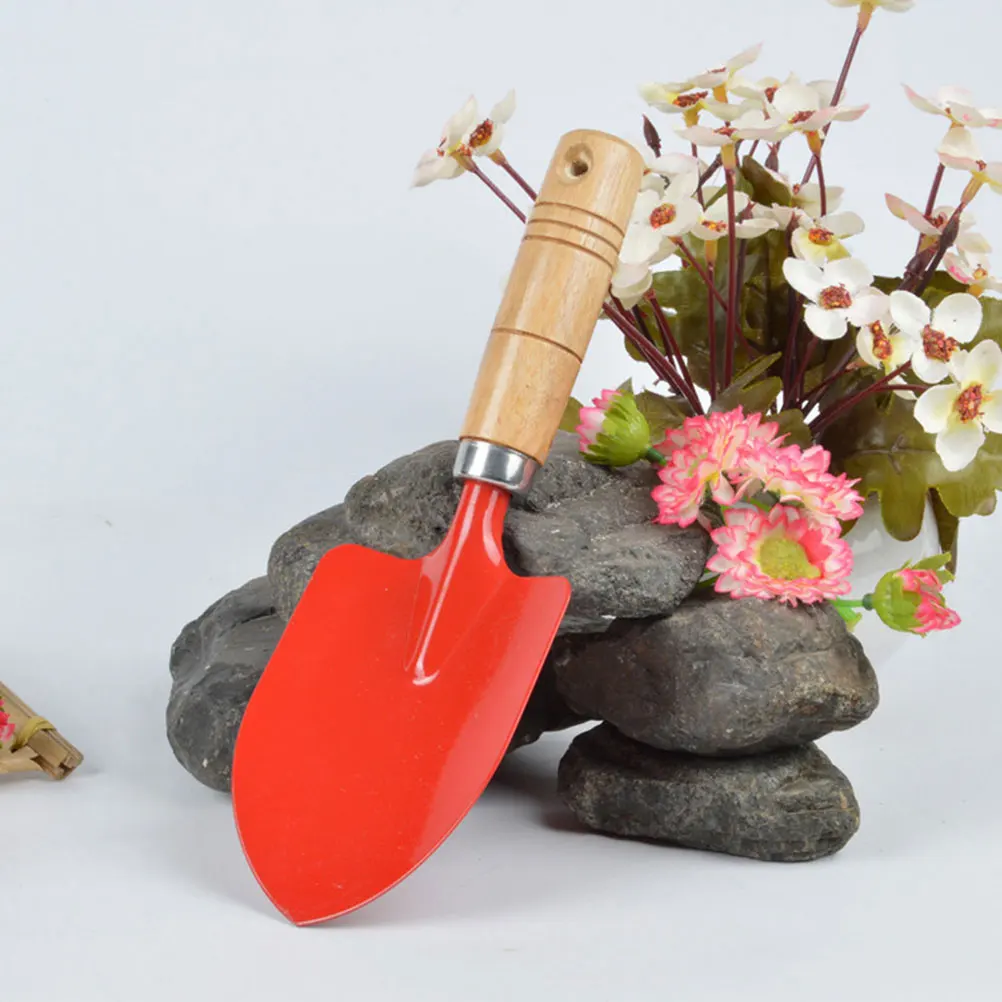 

1Set Sand Tool Set Colorful Metal Wood Shovels for Beach Garden Outdoor Play Lightweight Easy Grip Portable Summer Sandcastle