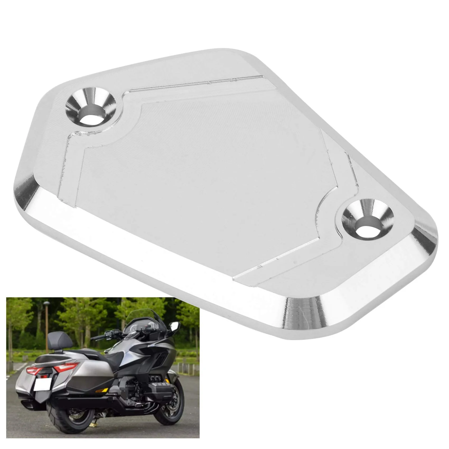 Front Brake Fluid Reservoir Cover Black for Honda Gold Wing GL1800 2018-2020 Brake Fluid Reservoir Cover Brake