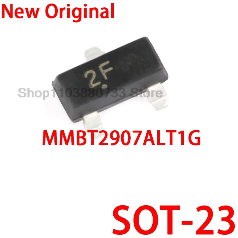 100PCS 100% Nieuwe chip MMBT2907ALT1G MMBT2907A MMBT2907 2N2907 2F SOT-23 0.8A/60V SMD PNP transistor patch triode