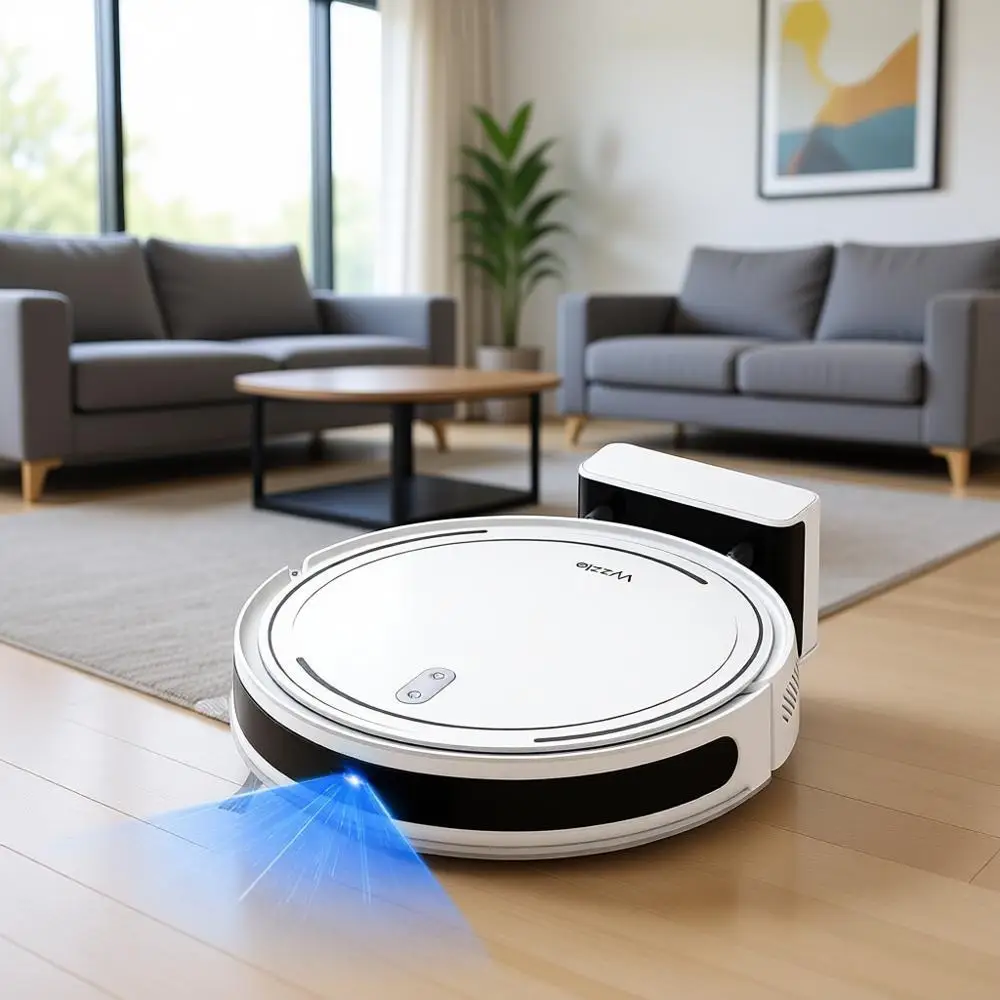 

Умный робот-пылесос и полотер 2-в-1 с силой всасывания 5000 Па, ультратонкий, до 150 минут работы, управление через приложение/Алекса, для шерсти животных, для твердых полов