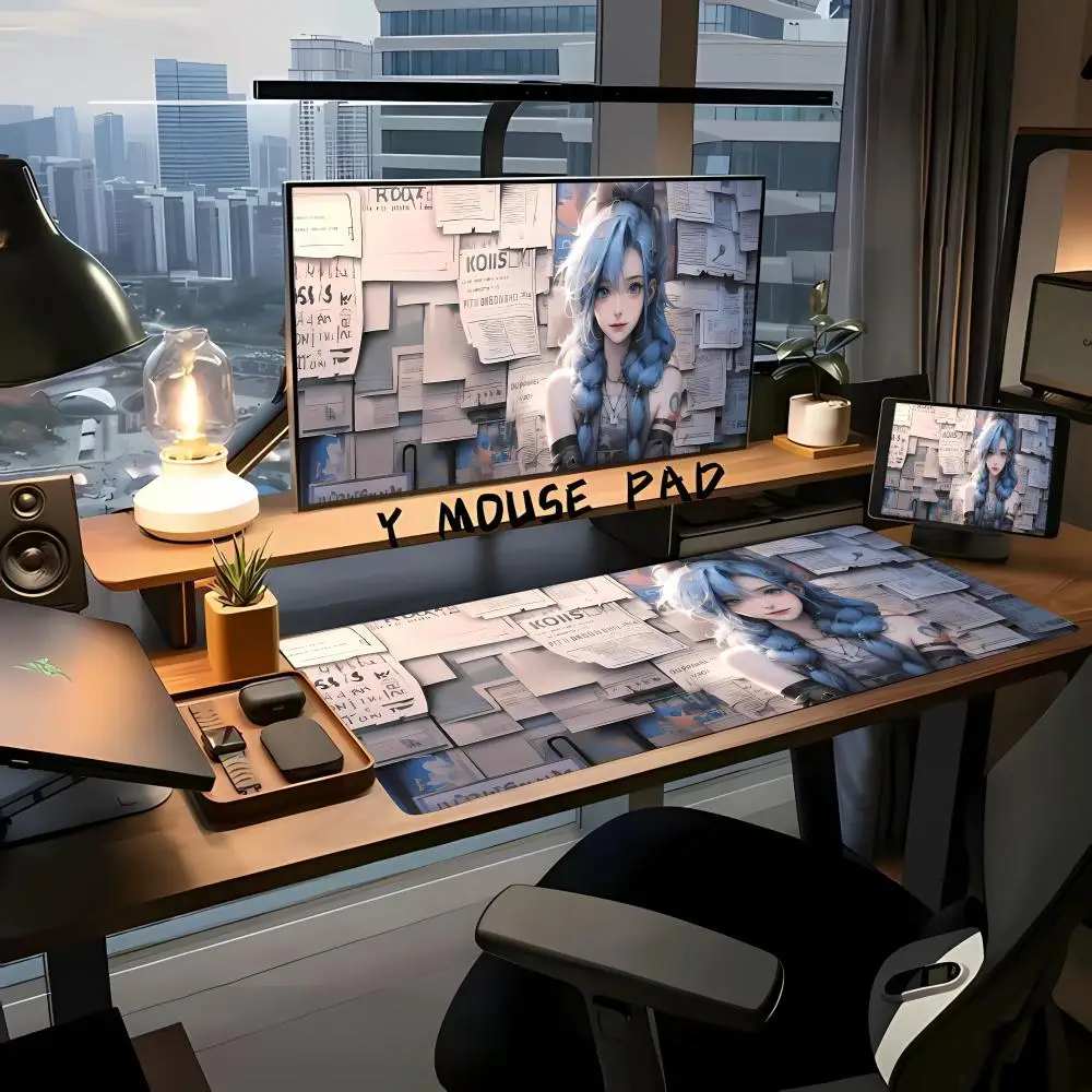 HD Printing Mouse Pad Overlock Gaming jinx Gaming mouse pads Laptop Desk Mat Rubber