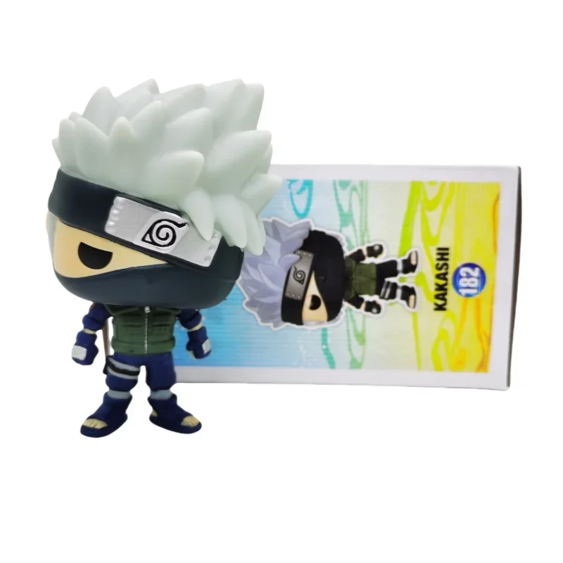 Kawaii giapponese Uzumaki NARUTOS KAKASHI # 182 Popstyle Vinyl Action Figure Collection Modello Giocattoli per bambini Regalo di Natale