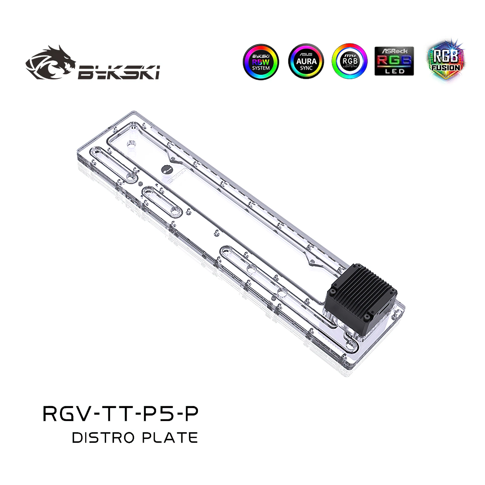 Bykski RGB Water Cooling Distro Plate Reservoir for Thermaltake TT Core P5 Chassis Reservoir RGV-TT-P5-P