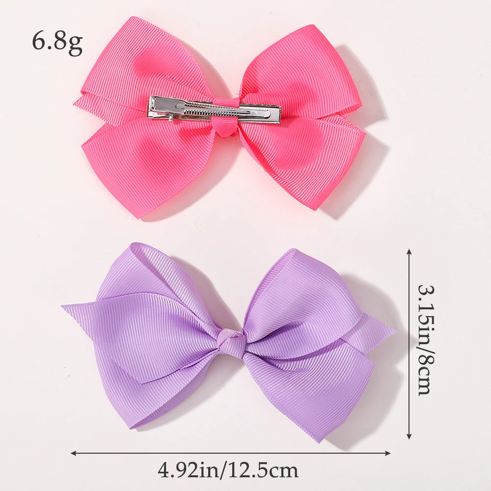 30 個 4.5 ' ランダムカラー新生児ヘアリボンキャンディーカラークリップ付き女の赤ちゃん手作りヘアクリップヘアグリップベビーヘアアクセサリー