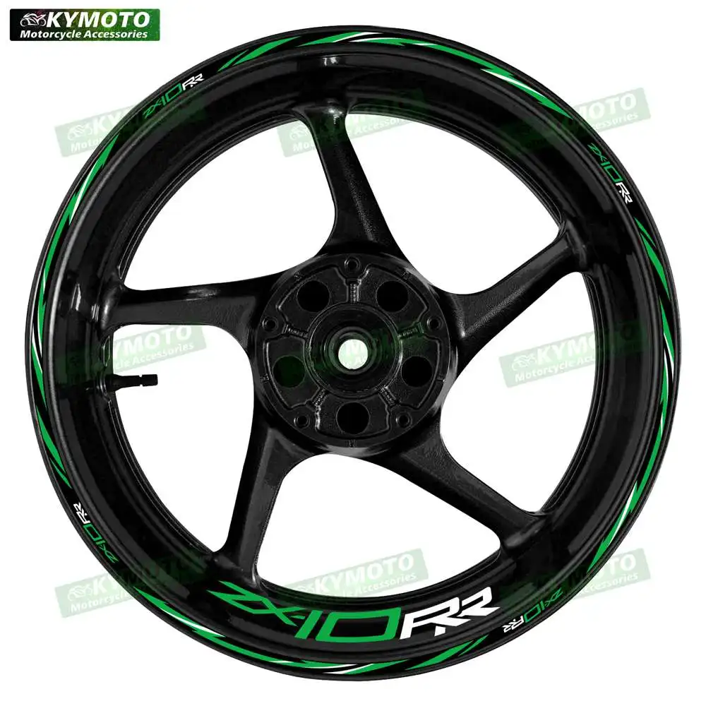 

Для ZX-10RR ZX10RR светоотражающие аксессуары для мотоциклов, наклейки, 17-дюймовый передний и задний обод, полосатые наклейки, украшение обтекателя