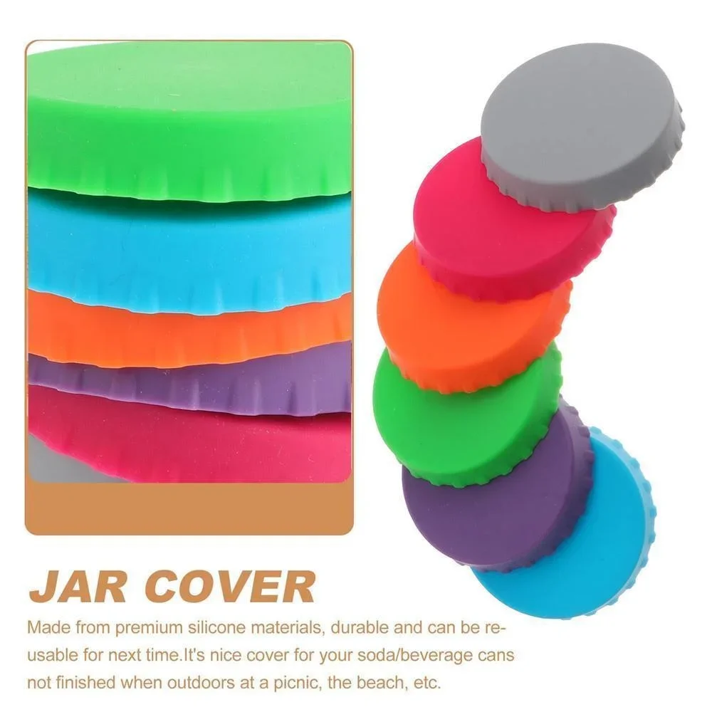 1PC Silicone Soda Can Lids Covers – Can Caps Topper – Can Saver Stopper – Fits Standard Soda Cans