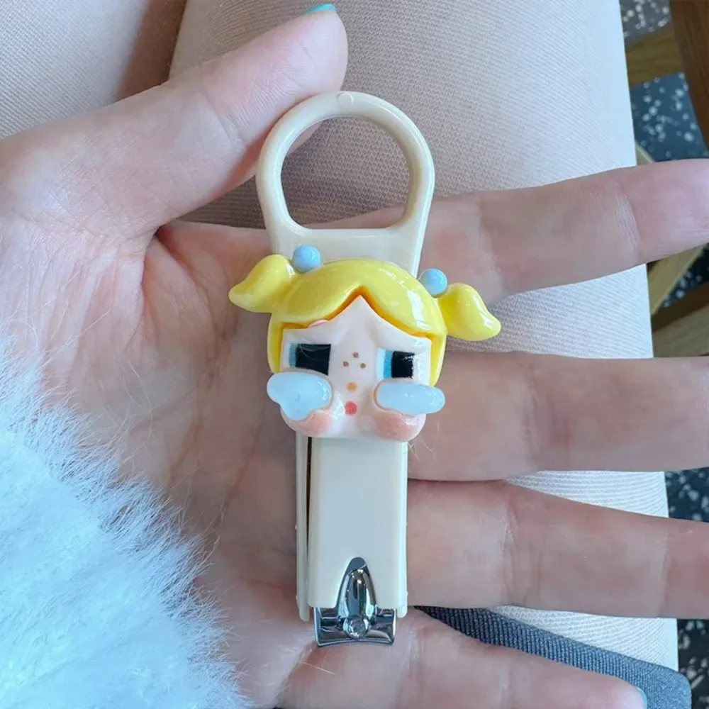 مقصات أظافر كراي بيبي اللطيفة، أداة صغيرة ومحمولة للعناية بالأظافر، مقصات أظافر منزلية من الفولاذ المقاوم للصدأ، أدوات فن الأظافر