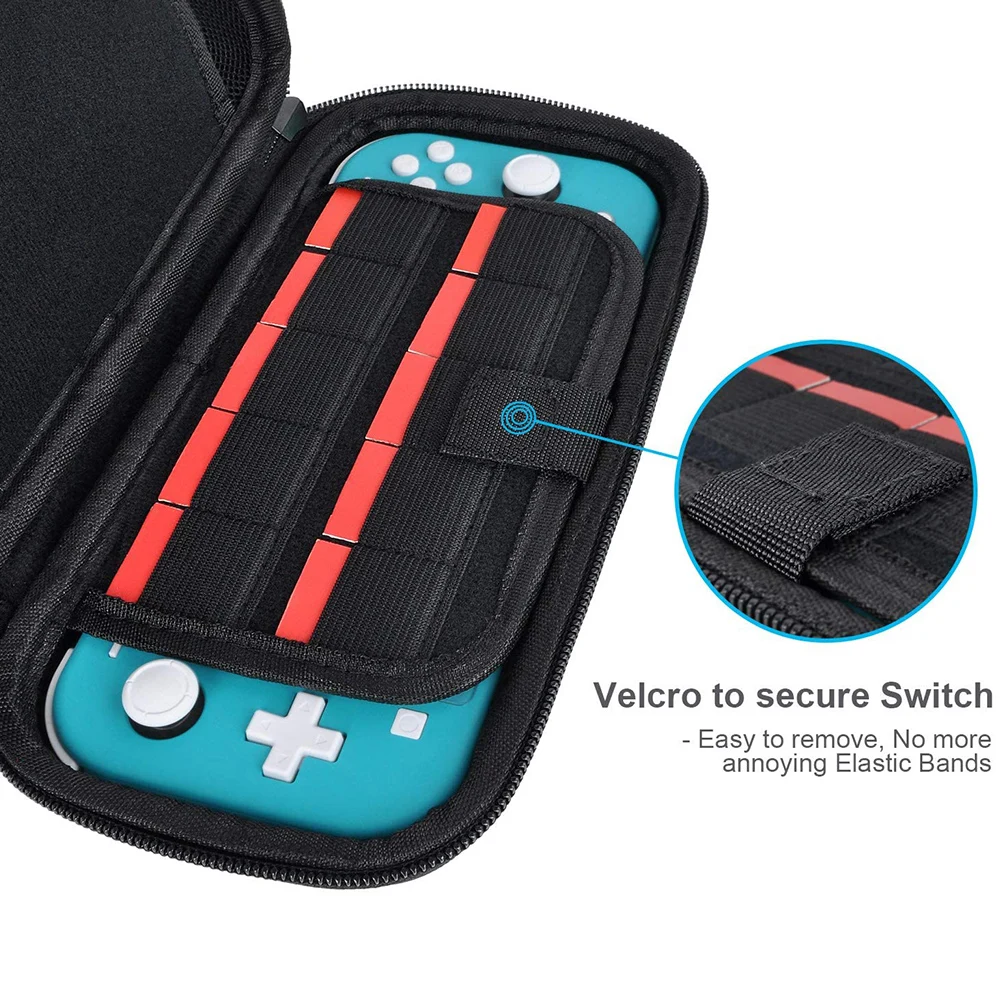 Bolsa de almacenamiento portátil, funda protectora de viaje dura antiarañazos, a prueba de golpes para consola y accesorios Nintendo Switch Lite
