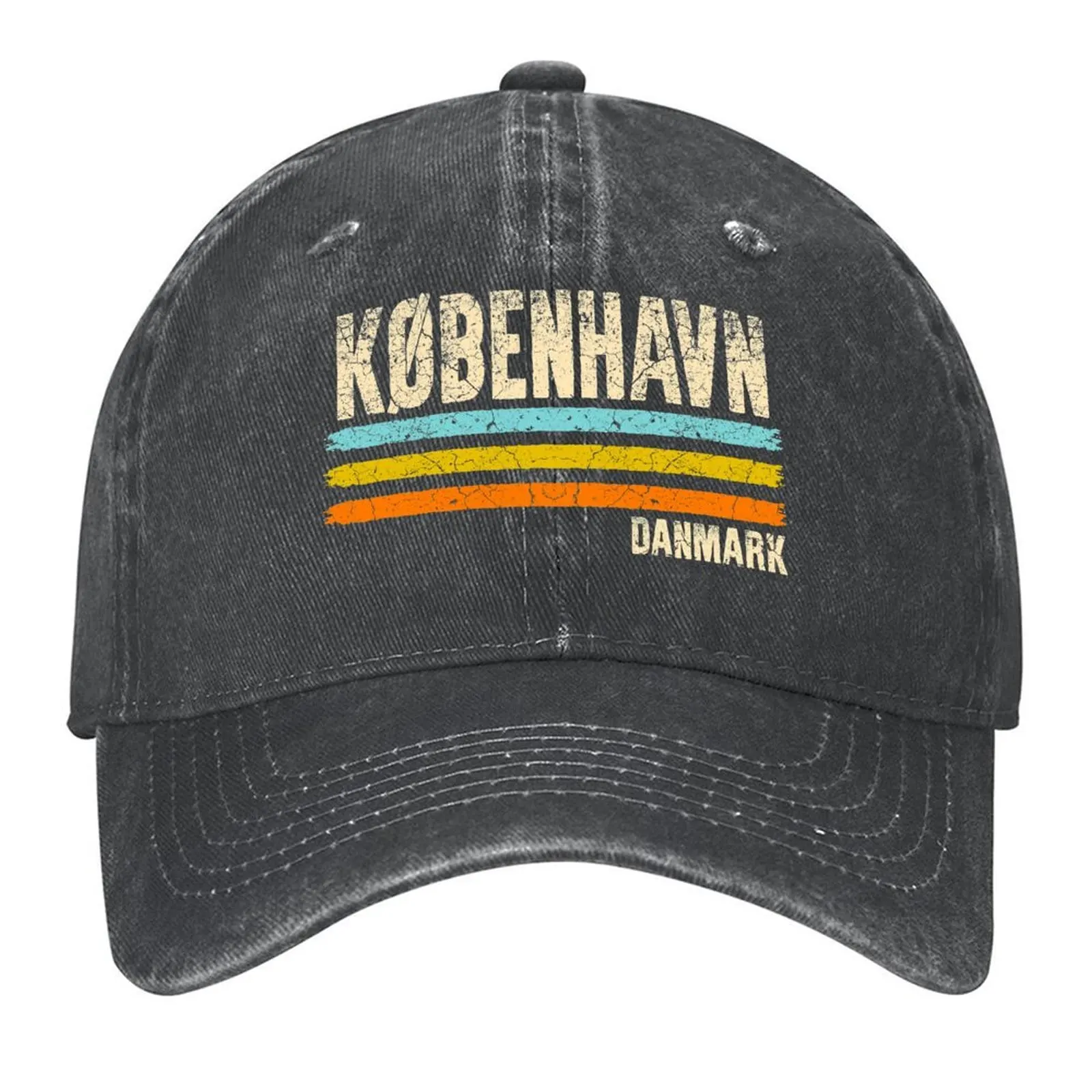 

Copenhagen Denmark Danish Baseball Cap Vintage Sun Hat For Children Golf Hat Man Designer Hat Men's Baseball Women's