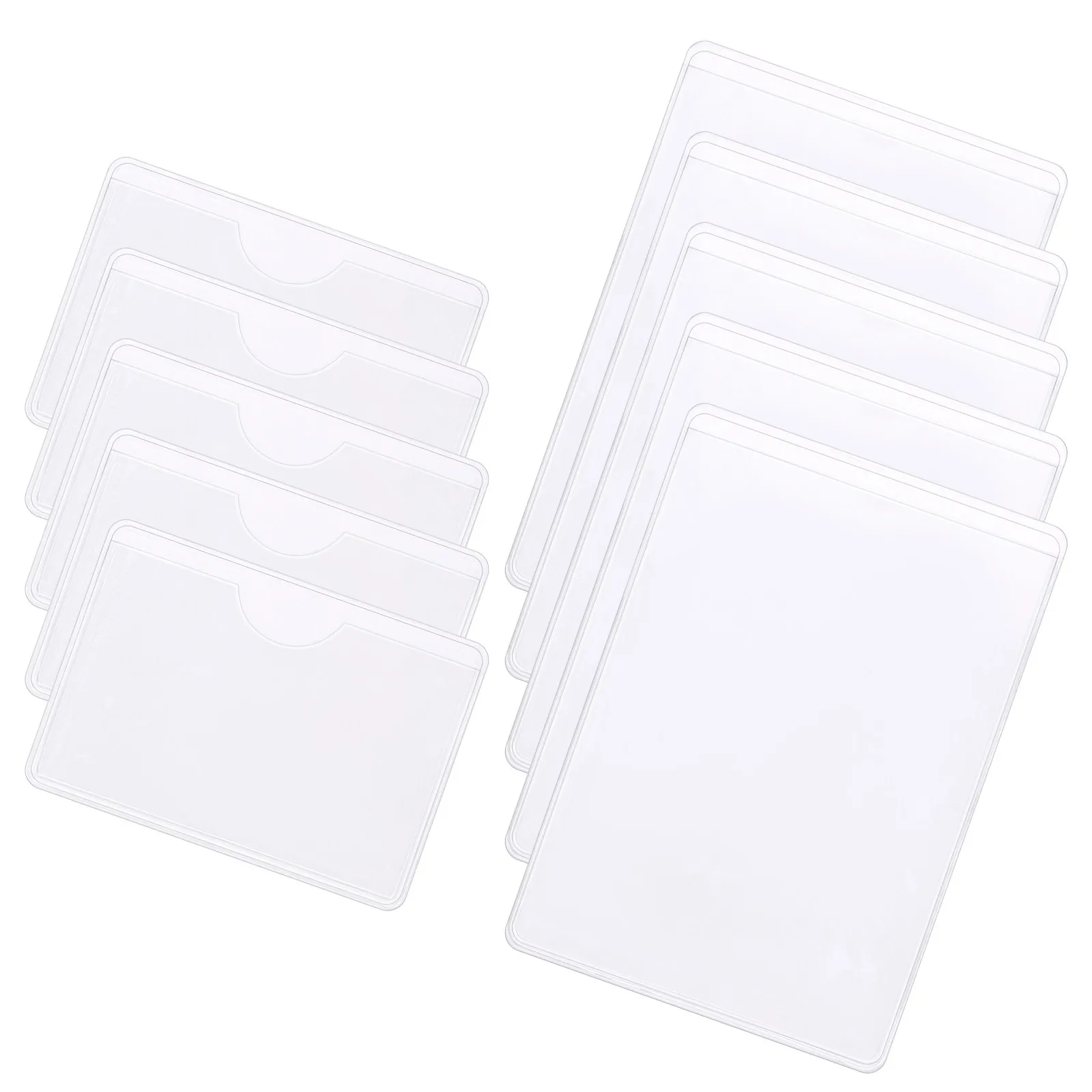 50Pcs Self Adhesive Index Card Holders Clear Plastic Label Pockets for Turnover Boxes Card Protection Adhesive Label Pockets