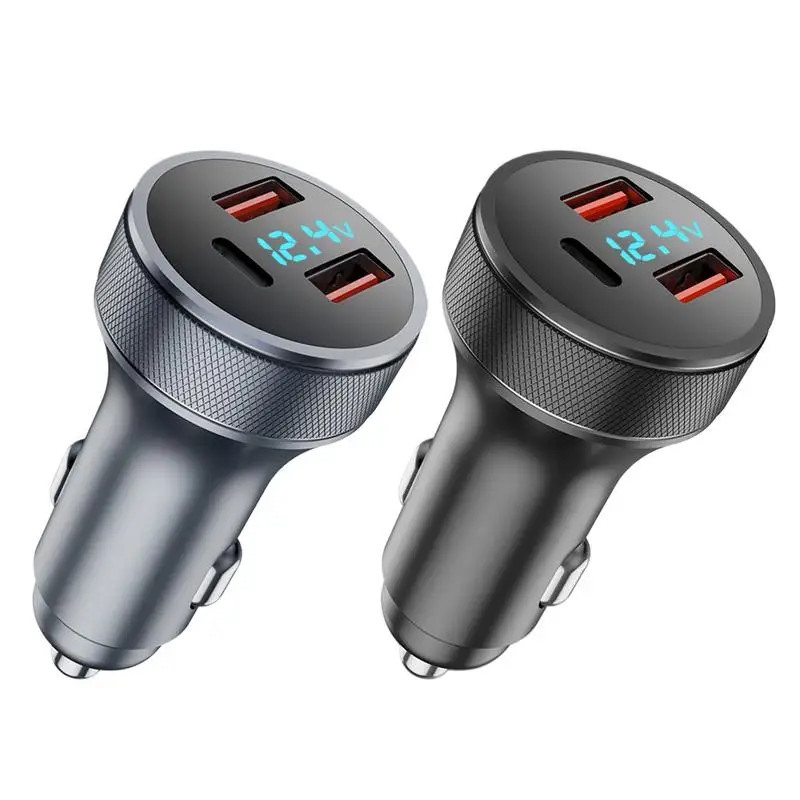 For Refer To Description  Fast Charging Car Charger Safe Car Phone Charger High-Speed Charging Car Charger Adapter Led Digital