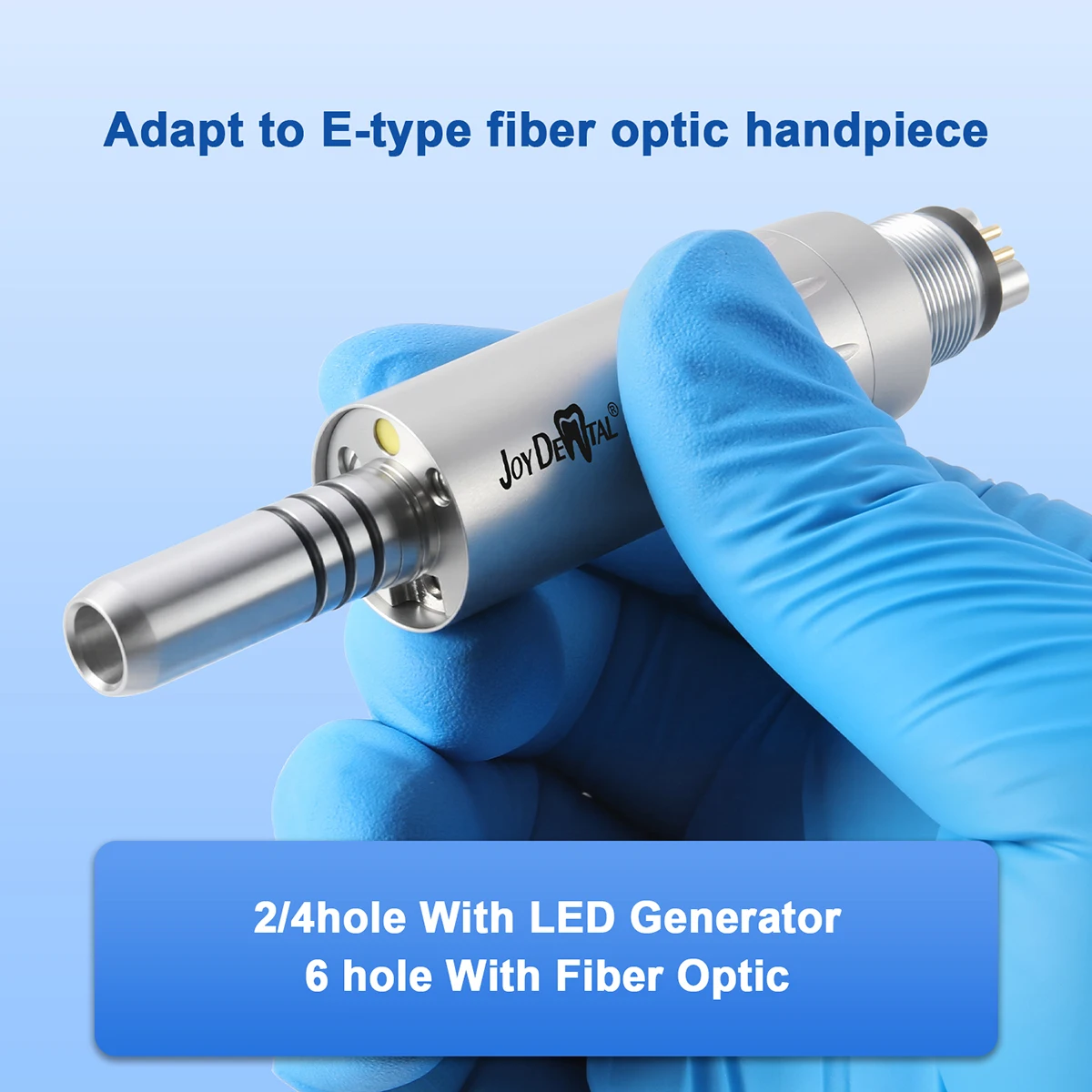 Dental 1:1 Innenluftmotor mit LED-Generatorlicht, Glasfaser, 2/4/6 Löcher, Innenkanal, E-Typ-Handstück, Zahnmedizinische Instrumente – Detail 2