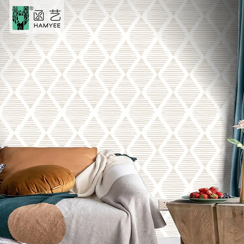 European Style Striped Peel and Stick Wallpaper Self Adhesive Wall Decal for Home Bedroom TV Background Wall Wholesale