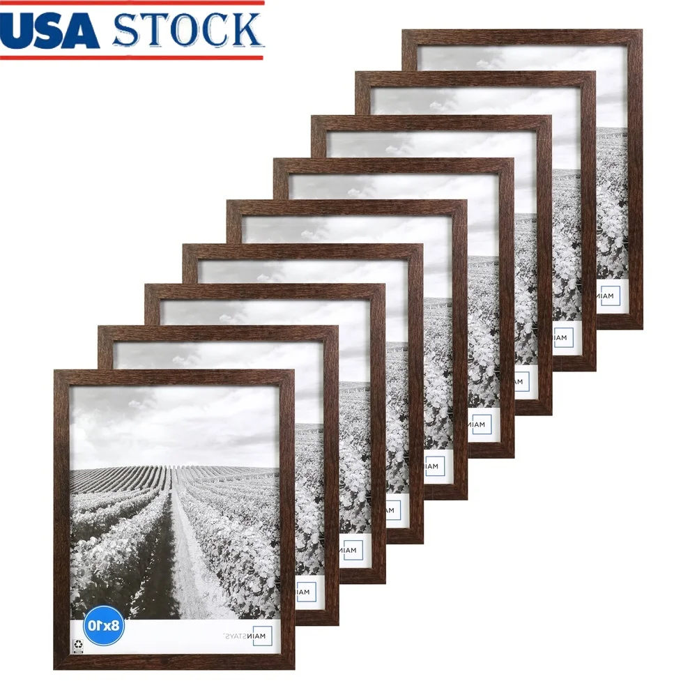 

3 Pack 8x10 Picture Frames Set Tabletop Wall Mount Durable Gallery Frames Display Easel Horizontal Vertical Gift Home Decor