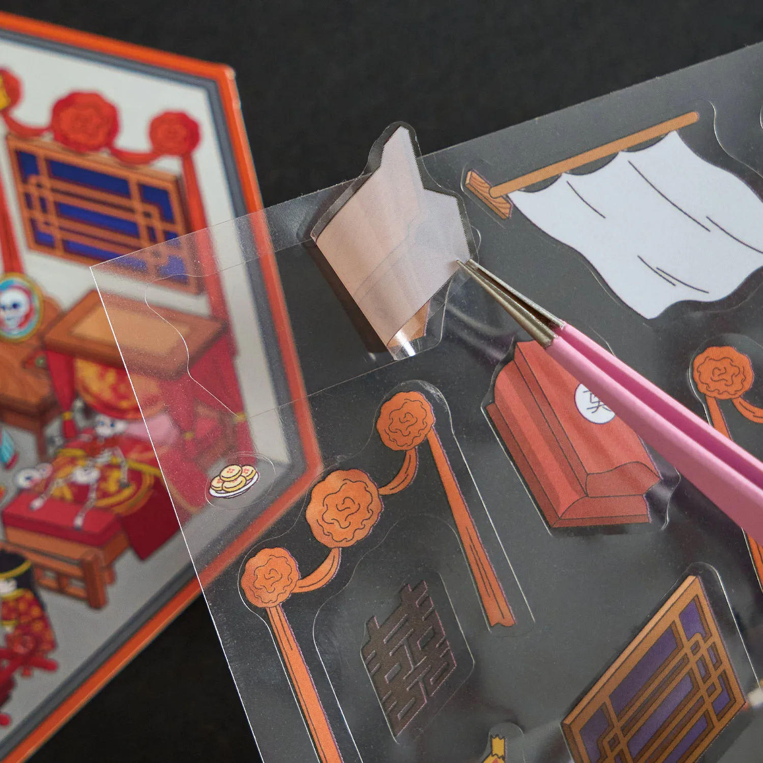 คาวาอิ ซอมบี้บรรพบุรุษ 3D ไมโครสยองขวัญภูมิทัศน์สติกเกอร์ DIY กระเป๋าฉากฮาโลวีนของเล่นเด็กของขวัญ ﻿ ﻿