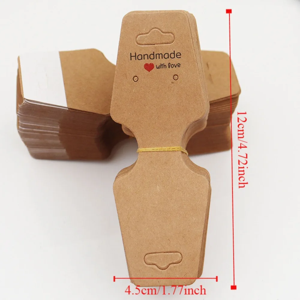 100pcs Foldable Jewelry Display Card Bracelet Display Kraft Paper DIY Jewelry Display Card Sturdy Necklace Display