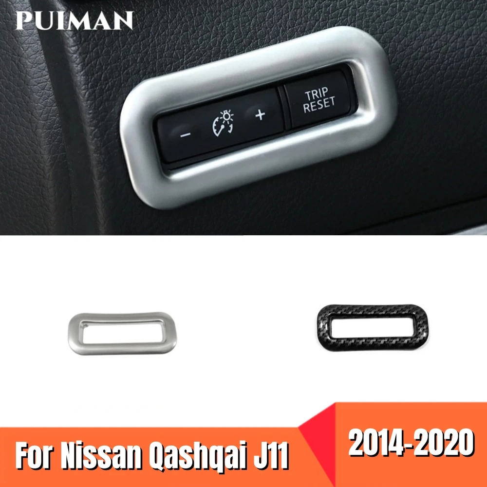 

For Nissan Qashqai J11 2014-2018 2019 2020 ABS Matte Car left middle control box decoration sticker Cover Trim Accessories 1pcs