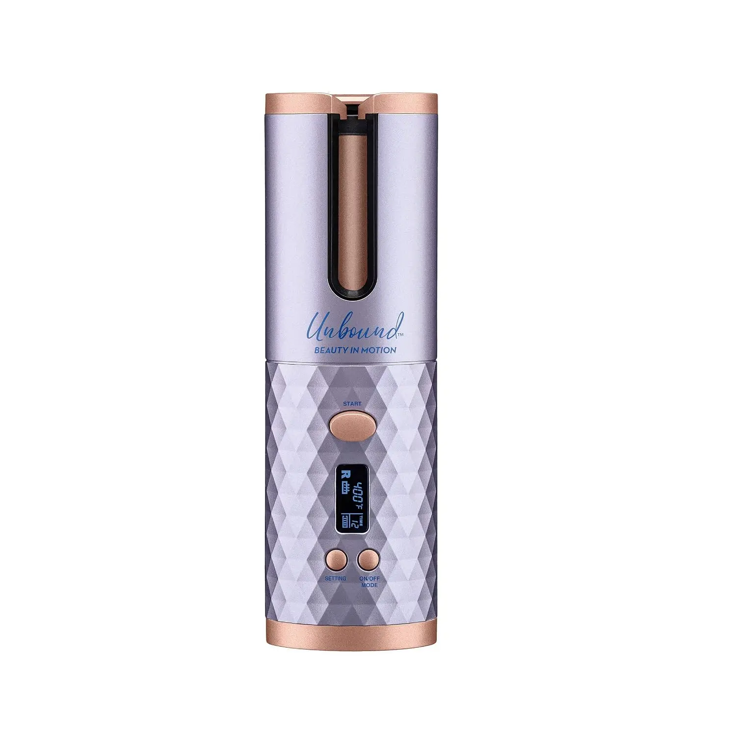 Cordless Auto Curler - Rechargeable, 400F, LCD Display, 60-Min Runtime for Curls & Waves